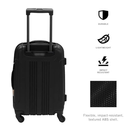 Kenneth Cole REACTION Out of Bounds Lightweight Hardshell 4-Wheel Spinner Luggage, Midnight Black, 20-Inch Carry On - color: Midnight Black, size: 20-Inch Carry On