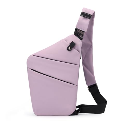 Travel Anti Pickpocket Purses, Slim Carry Crossbody Bag for Women & Man Travel Safe, Waterproof - color: Light Purple