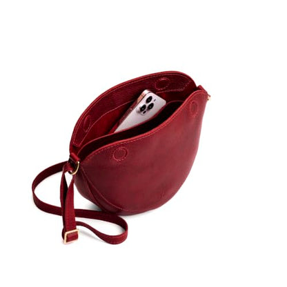 Portland Leather Goods Koala Sling Bag - Adjustable Full-Grain Leather - color: Chili Red, size: Large