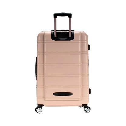 Rockland Melbourne Hardside Expandable Spinner Wheel Luggage, Checked Large 28", Champagne - color: Champagne, size: Checked Large 28"