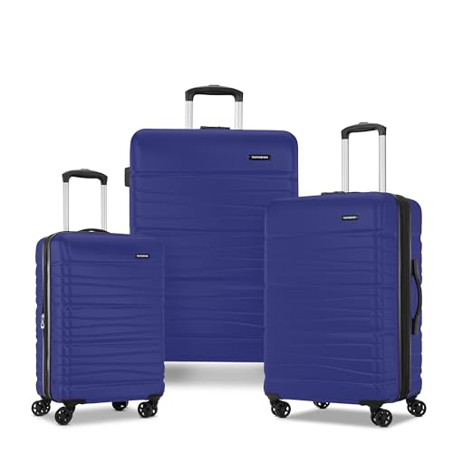 Samsonite Evolve SE Hardside Expandable Luggage with Double Spinner Wheels, Saphir Blue, 3PC Set (CO/M/L) - color: Saphir Blue, size: 3-Piece Set (Carry on/Medium/Large)