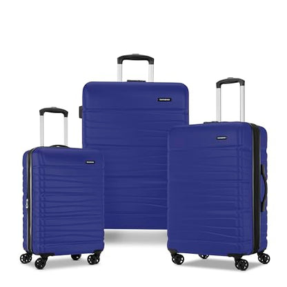 Samsonite Evolve SE Hardside Expandable Luggage with Double Spinner Wheels, Saphir Blue, 3PC Set (CO/M/L) - color: Saphir Blue, size: 3-Piece Set (Carry on/Medium/Large)