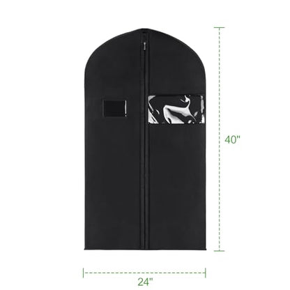KEEGH 40 inch Suit Cover Bags for Men, Black Garment Bags (Set of 10) - size: 40"-10pcs