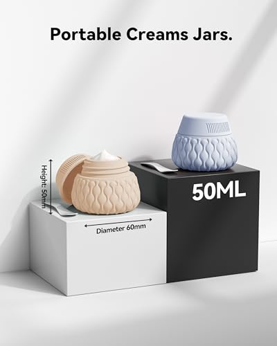 Travel Bottles for Toiletries Silicone Travel Size Containers 3.4oz 1.7oz - color: Muted Cloudy