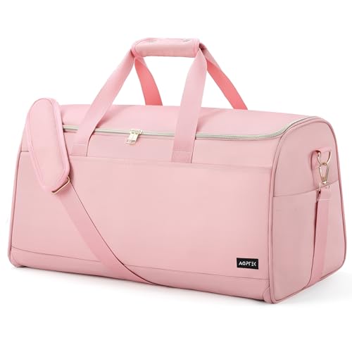 AGPTEK Convertible Travel Garment Bag, Carry-on Garment Duffel Bag, Pink - color: Pink