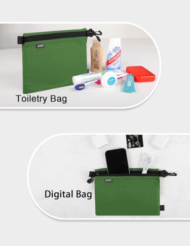 GOX Travel Small Toiletry Bag - color: Blackish Green