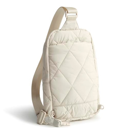 Vera Bradley Women's Featherweight Lorman Sling Backpack, Pumice Stone, One Size - color: Pumice Stone