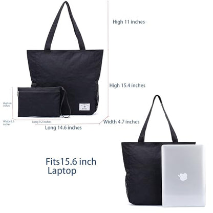 ETidy Large Capacity Foldable Tote Bag With Zipper - color: Burgundy