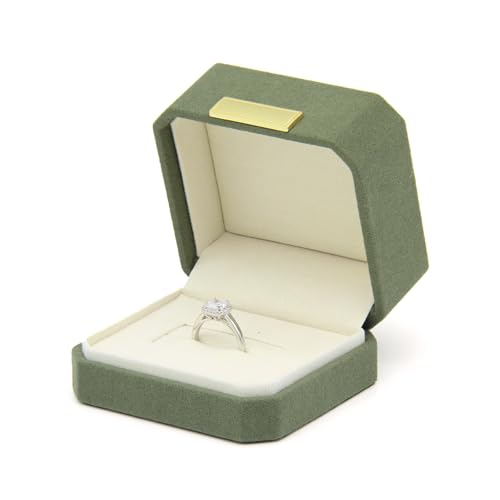 Exquisite Wedding Ring Box Small Jewelry Organizer - color: Ring Box- CQ-Dark Green