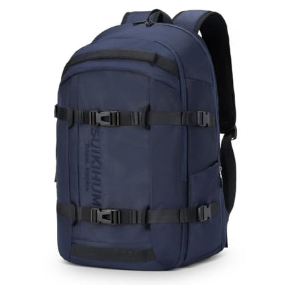 Gym Backpack Men Women 17" Laptop Work Backpack Business 35L Blue - color: Blue, size: 35L