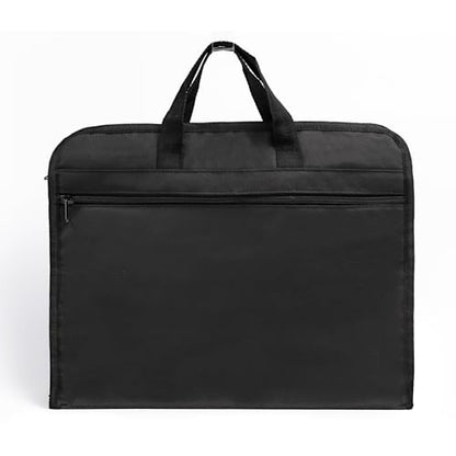 M&G 12x15 in Large Zipper Pouch with Handle, A4 Foldable Heavy-Duty Waterproof Oxford Zipper Document Bag, File Organizer for Office Travel Books Papers Filing Folder, Double Layer 1 Pack (Black) - color: Black, style: Heavy-Duty Double Layer Zipper