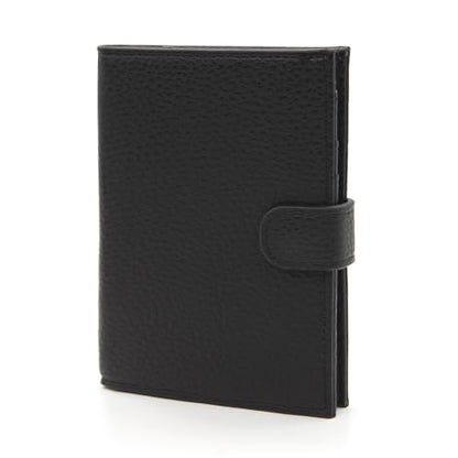 RFID Passport Holder Women Men PU Leather Travel Slim Wallet with Card Holders SIM Slots Zippered Coins Pocket (Black) - color: Black