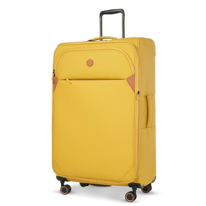 Verage Cambridge Lightweight Luggage Softside Expandable Spinner Wheel Suitcase (Misted Yellow, 29-Inch) - color: Misted Yellow, size: 29-Inch