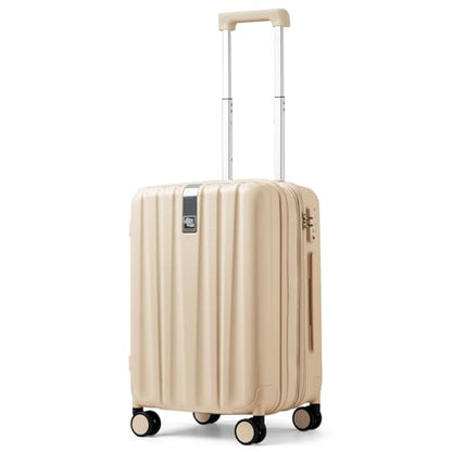 Hanke 20 Inch Expandable Carry on Luggage 22x14x9 Airline Approved - color: Cuba Sand, size: 20 Inch EXT