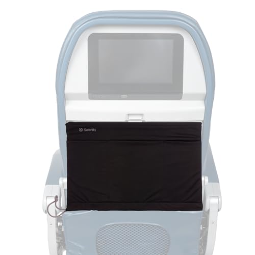 Airplane Tray Organizer/Tote with 4 Storage Pockets, Back Seat Airplane Tray Cover, Converts into a Drawstring Tote, Washable, Durable & Lightweight (2.8 oz) Airplane Travel Essentials - color: Charcoal