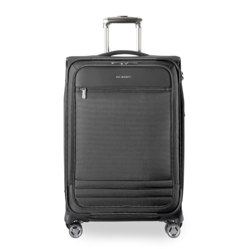 Ricardo Beverly Hills Softside Medium, 24-Inch Lightweight Expandable Checked Luggage, 360° Spinner Wheels, TSA Lock, Telescopic Pull Handle, Sustainable Design, Black, Ashbury Series - color: Black, size: Check-In Medium 24-Inch