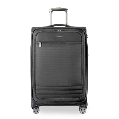 Ricardo Beverly Hills Softside Medium, 24-Inch Lightweight Expandable Checked Luggage, 360° Spinner Wheels, TSA Lock, Telescopic Pull Handle, Sustainable Design, Black, Ashbury Series - color: Black, size: Check-In Medium 24-Inch