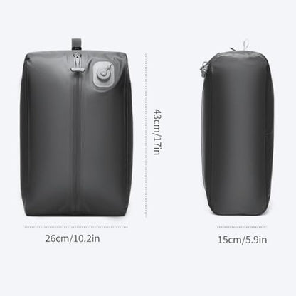 Vacuum Bag for Travel Organiser Packing Bag for Carry-On Luggage Backpack Suitcase Reusable Vacuum Seal Save Space Compression Bag with Built-in Pump & USB-C Charging (Dark Green) - color: Dark Green