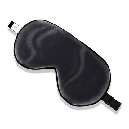 ZIMASILK Adjustable 100% Mulberry Silk Sleep Mask - color: 1 Pack - Black