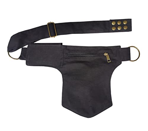 Larswon Renaissance Bag Leg Pouch for Women - color: Black