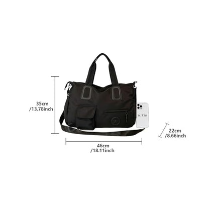 Travel Duffel Bag Waterproof Gym Bag for Men Women, Large Capacity Weekender Overnight Carry On Bag,black - color: 03Black