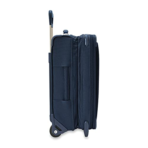 Briggs & Riley Baseline Essential 2-Wheel Softside Carry-On, Navy - color: Navy, size: 22" Carry-On