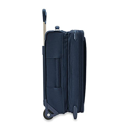 Briggs & Riley Baseline Essential 2-Wheel Softside Carry-On, Navy - color: Navy, size: 22" Carry-On