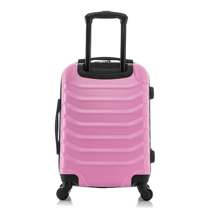 InUSA ENDURANCE Luggage with Spinner Wheels | Durable Lightweight Hardshell Suitcase, Spacious Travel Bag with Handle and Trolley | 20-Inch Carry On Small Luggage | Pink - color: Pink, size: 20 Inch