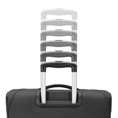 American Tourister 4 KIX 3.0 Checked-Medium Softside Expandable Luggage with 4 Spinner Wheels, Black - color: Black, size: Medium