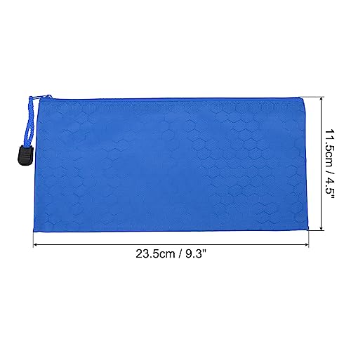 PATIKIL Waterproof Zipper File Bags, 3 Pack A6 Document Holders, Blue - color: Blue, size: A6