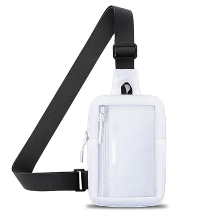 ROMODO Small Sling Bag for Women Men Lightweight Water Resistance Chest Bag - color: 05-white