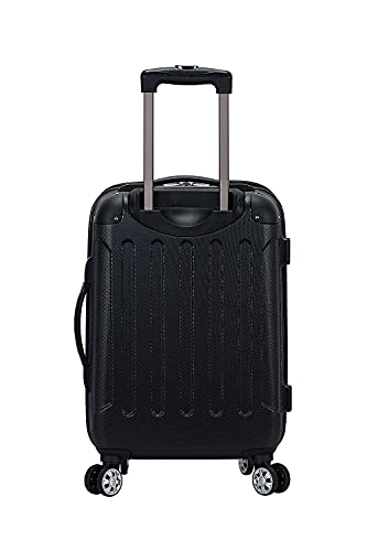 Rockland London Hardside Spinner Wheel Luggage, Black, Carry-On 20-Inch - color: Black, size: Carry-on 20"
