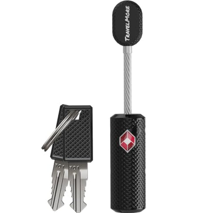 TravelMore TSA Approved Locks for Luggage with Keys, Secure Travel Locks - color: 1 Pack - Black