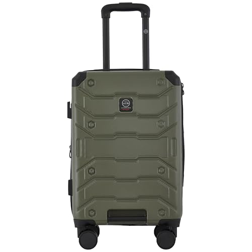 Wrangler ATG Trailway Expandable Hardside Luggage, Winter Moss, 22" Carry-On - color: Winter Moss