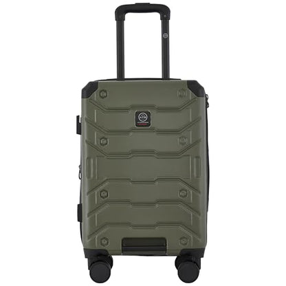 Wrangler ATG Trailway Expandable Hardside Luggage, Winter Moss, 22" Carry-On - color: Winter Moss