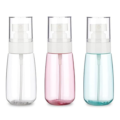 3 Pack 2oz/60ml Small Spray Bottle, Empty Plastic Mini Spray Bottles, Fine Mist Travel Spray Bottle with 9pcs Labels - color: Mix-3 Pcs, size: 60ML
