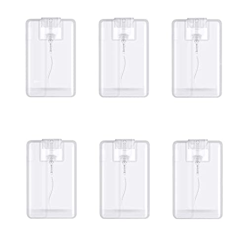 20 Packs 20ml Clear Plastic Perfume Spray Bottle Containers Refillable Perfume Spray Bottles Card Type Fine Mist Empty Container Moisturizing Water Box Makeup Sprayer for Skincare Water