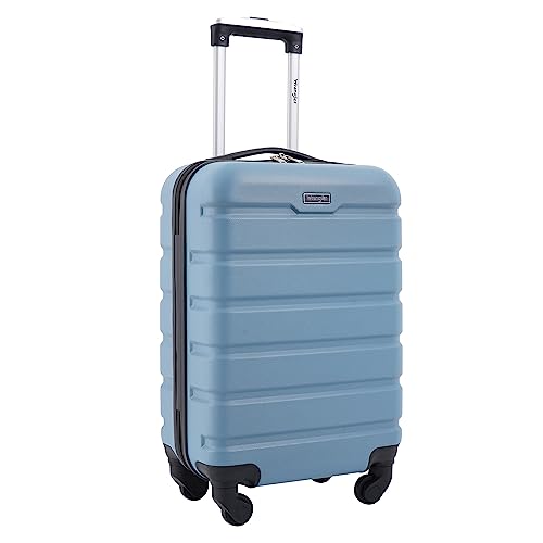Wrangler Hardside Spinner Luggage, Blue Heaven, Carry-On 20-Inch - color: Blue Heaven