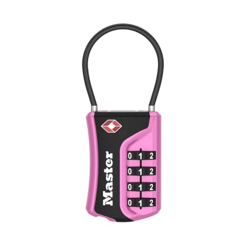 Master Lock Set Your Own Combination, TSA Approved Luggage Lock, Pink, 1 Pack, 4697PNKEC