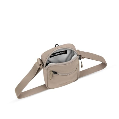 Sherpani Rogue, RFID Mini Crossbody Bag for Women - color: Dune