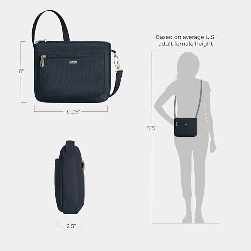 Travelon Anti-Theft Classic Small East/West Crossbody - color: Midnight