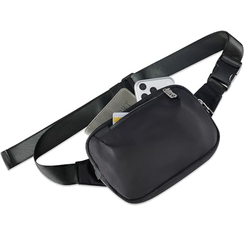 MAXTOP Small Crossbody Bags for Women Belt Bag Fanny Pack with Adjustable Strap - color: Iron Black, style: Fanny Pack