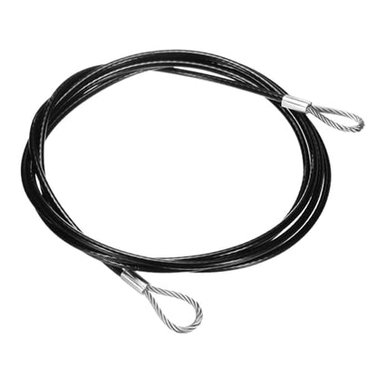 PATIKIL 138" Safety Cable Lock Security Wire Ropes 0.26" Dia Black - size: 138 Inch-Black