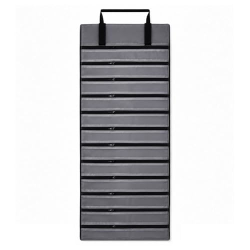 UnionPlus Velvet Jewelry Roll Organizer, 12 Grids, Black - color: Black, size: 12-Grids