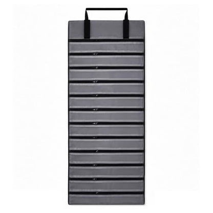 UnionPlus Velvet Jewelry Roll Organizer, 12 Grids, Black - color: Black, size: 12-Grids
