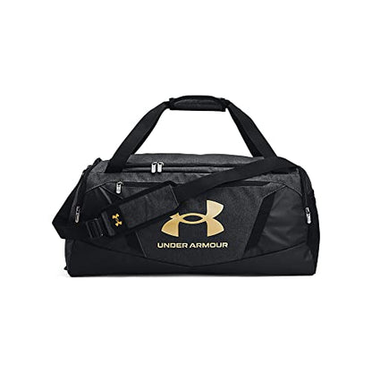 Under Armour Undeniable 5.0 Duffle - color: Black Medium Heather (002)/Metallic Gold, size: Small (40L)