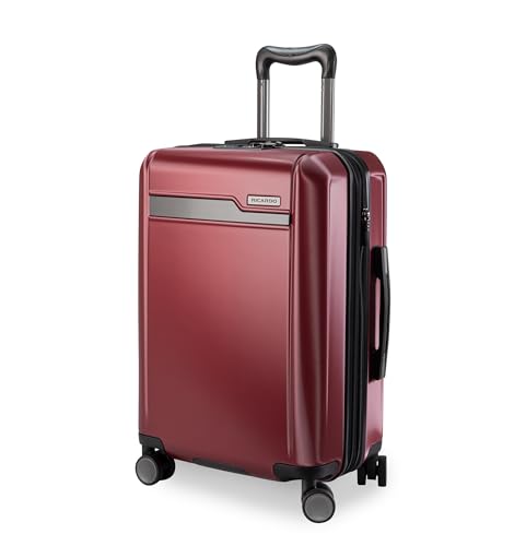 Ricardo Beverly Hills Brentwood Hardside Luggage Collection – Expandable Suitcases with Wheels and TSA Lock, 21" Carry-on with Smartstand, Crimson - color: Crimson, size: Carry-On 21-Inch