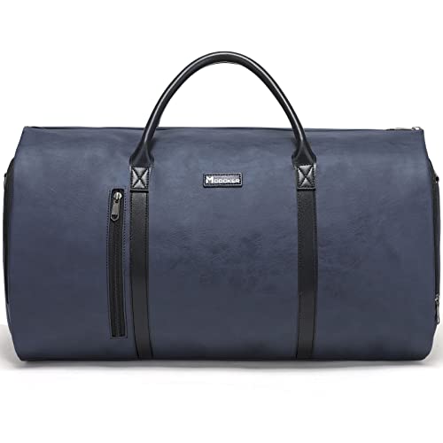 Garment Bags for Travel, 45L Carry-On Convertible Duffle with Strap - color: C-Blue