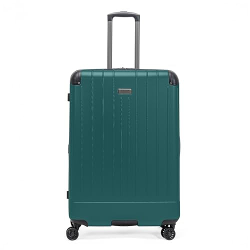 Flying Axis Collection Lightweight Hardside Expandable 8-Wheel Spinner Luggage, Midnight Turquoise, 28-Inch Checked - color: Midnight Turquoise, size: 28-Inch Checked