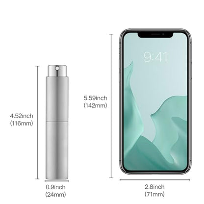 Tekson 10ml Travel Perfume Atomizer, Cologne Spray Bottle, Coffee Sprayer - color: sliver